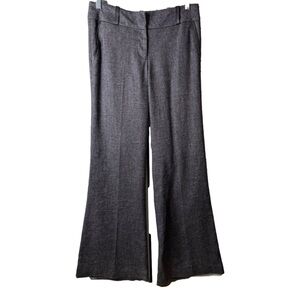 Bebe Brown Tweed Chic Gray Wide-Leg Trousers. Size 6. Great Condition. Y2K.